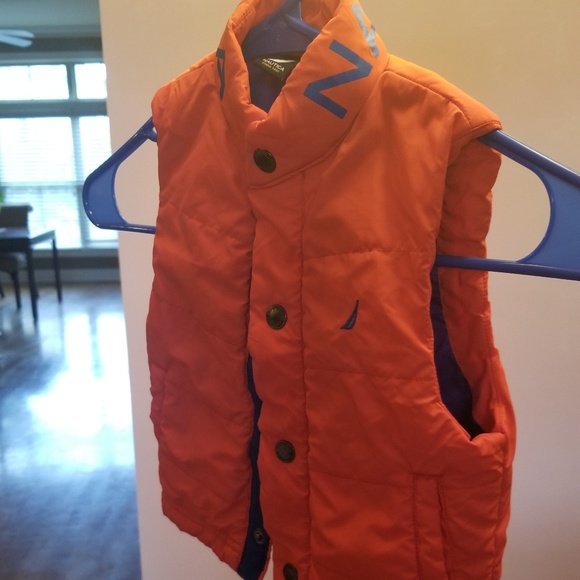Nautica Orange Puff Vest 12 months - Picture 2 of 4